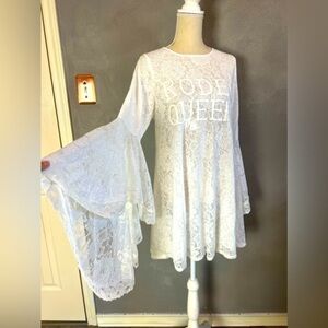 WILDFOX Rodeo Queen Festival White Lace Dress